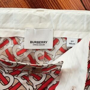 Burberry Kids' Red and White Logo Shirt